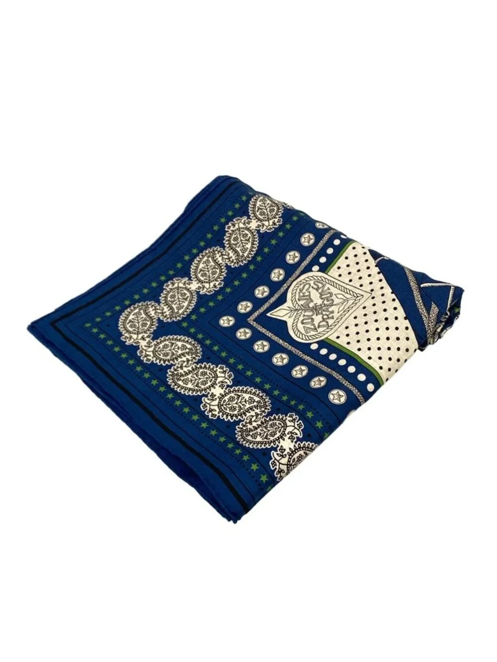 Hermes Shawl Carre Geant 140 Navy Ivory Black Zouaves Et Dragons Scarf